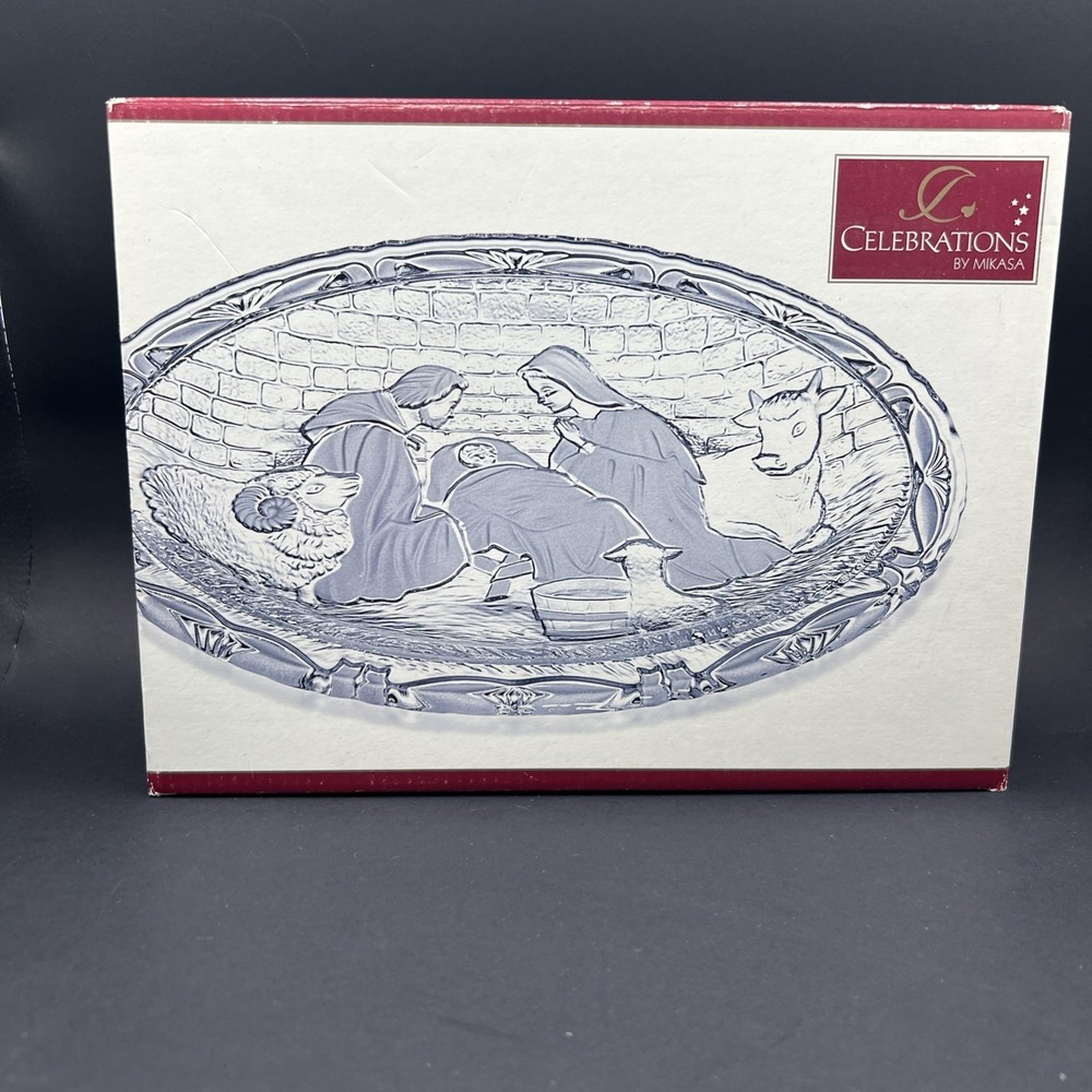 Mikasa Celebrations Nativity Plaque w/Original Box & Stand in Storage Pouch